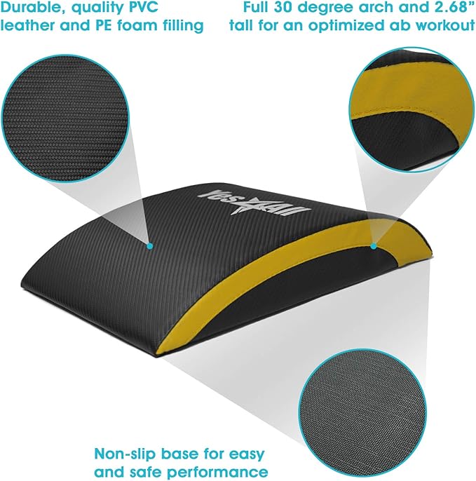Yes4All Ab Exercise Mat Tailbone & No Tailbone, Foldable Abdominal Sit Up Support Pad, Abs Workout Equipment for Core Training and Lower Back