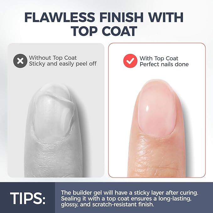 UNA GELLA Builder Gel For Nails, 7 In 1 Clear Hard nail Strengthener Builder Gel For Apex Building/Nail Extension, Led Lamp Needed