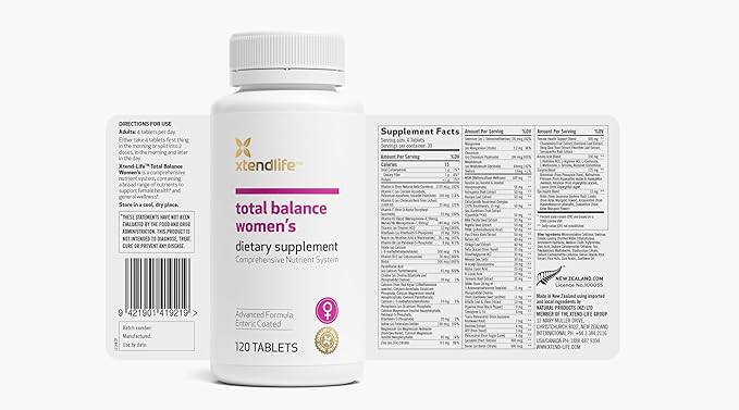 Xtendlife Total Balance Women’s Multivitamin for Immune, Heart, Digestive & Cellular Health - - Daily Support - 70+ Nutrients & Minerals - 30 Day Supply