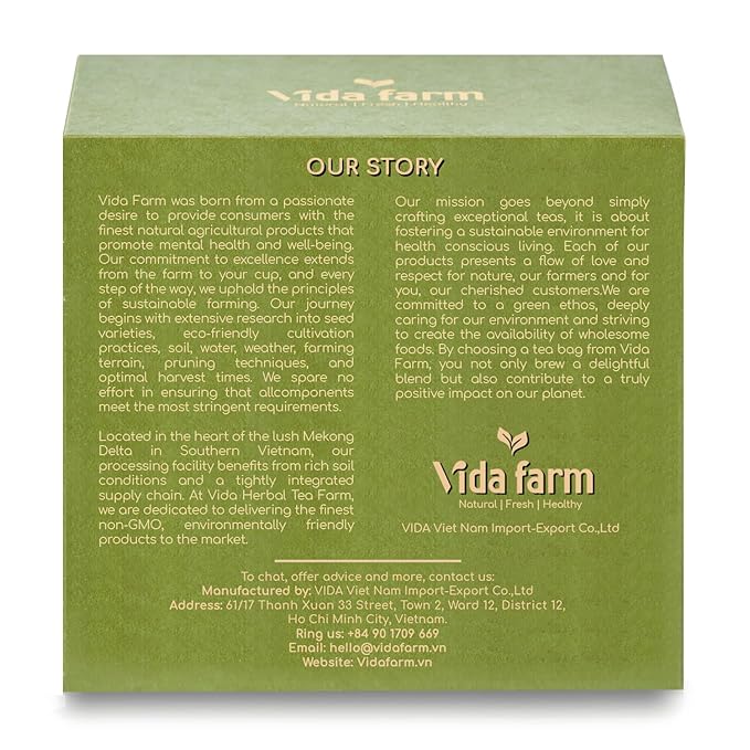 VIDA FARM 100 Soursop Tea Bags, 100% Natural Pure Soursop Graviola Leaves Tea Bags, Pleasant Taste, Natural Flavor, Caffeine Free, Guanabana Leaves Guyabano Tea
