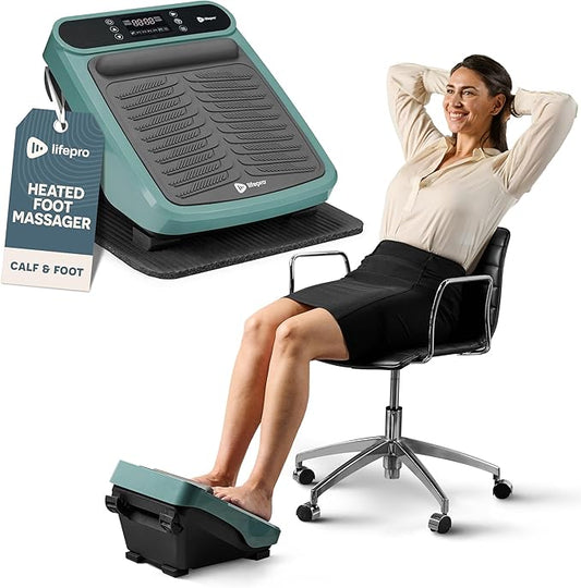 LifePro Foot Massager for Neuropathy - Relaxing Calf and Foot Therapy with Heat Option for Maximum Soothing Relief - Massager for Blood Circulation and Revitalization