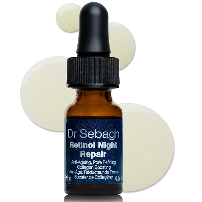 Dr Sebagh Retinol Night Repair (1 fl oz) - High-Strength Retinol Serum for Face - Skin Booster Serum with Vitamin E, Rosehip Oil & Squalane - Boosts Collagen & Brightens Skin