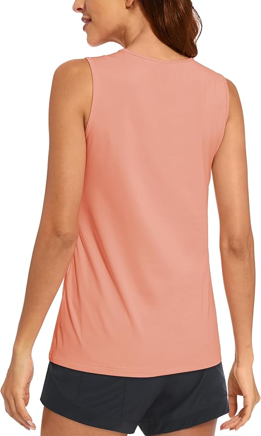 MAGCOMSEN Women's Sleeveless Workout Shirts UPF 80+ Dry Fit Running Wicking Tank Tops Athletic Gym Summer