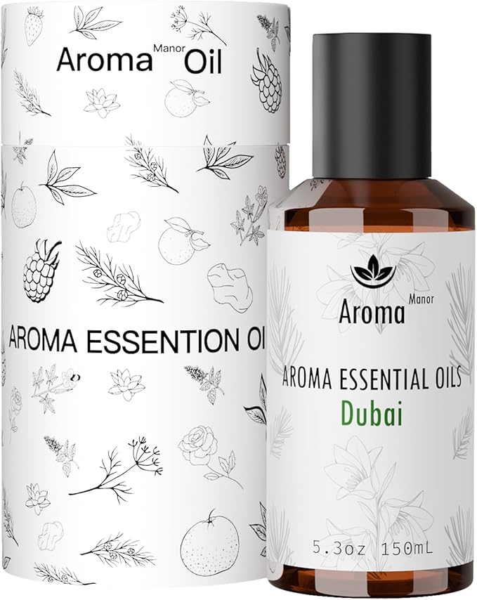 Hotel Fragrance Diffuser - Dubai Essential Oils Scent - Luxury Hotel Inspired Home Aromatherapy Diffuser Oil - Galbanum, Sandalwood, Musk - for Diffuser, Humidifier, Ultrasonic, Reed - 150ML