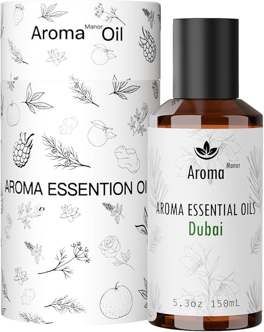 Hotel Fragrance Diffuser - Dubai Essential Oils Scent - Luxury Hotel Inspired Home Aromatherapy Diffuser Oil - Galbanum, Sandalwood, Musk - for Diffuser, Humidifier, Ultrasonic, Reed - 150ML