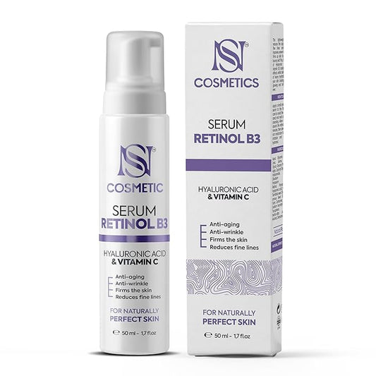 Anti Aging Face Serum with Retinol, Vitamin C, Vitamin B3 & Hyaluronic Acid – Deep Hydration, Collagen Boost, Wrinkle Reduction & Skin Firming – Lightweight Formula – 50 ml
