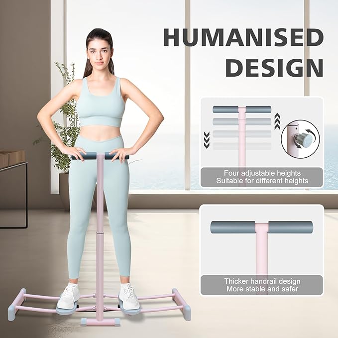 Foldable Leg Exercise Machine，Height Adjustable Resistance Bands Machine Exercise Equipment for Leg Pelvic Floor Muscle Workout，Core Strength Training for Home