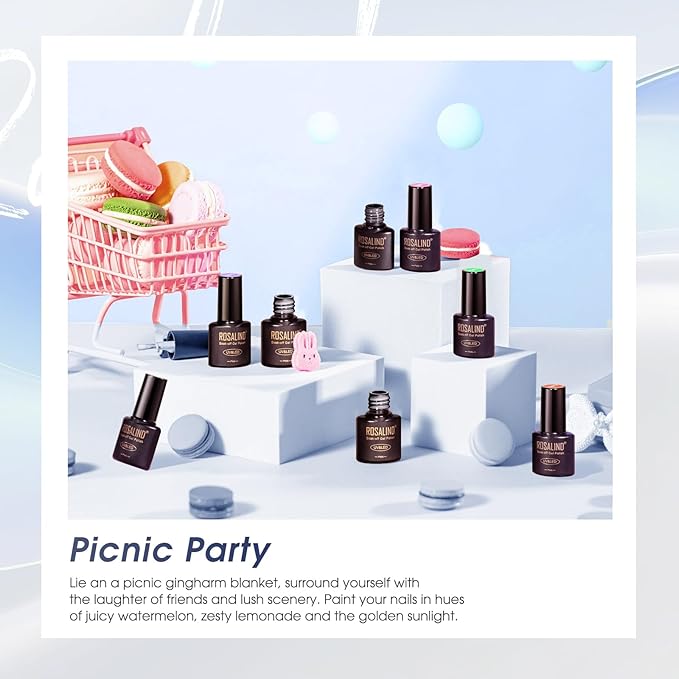 ROSALIND Reflective Glitter Gel Polish - 12 Colors Glitter Gel Nail Polish Set Sparkle Shiny Effect Soak Off UV Set Silver Sparkling Nail Art Collection Manicure Gift for Women