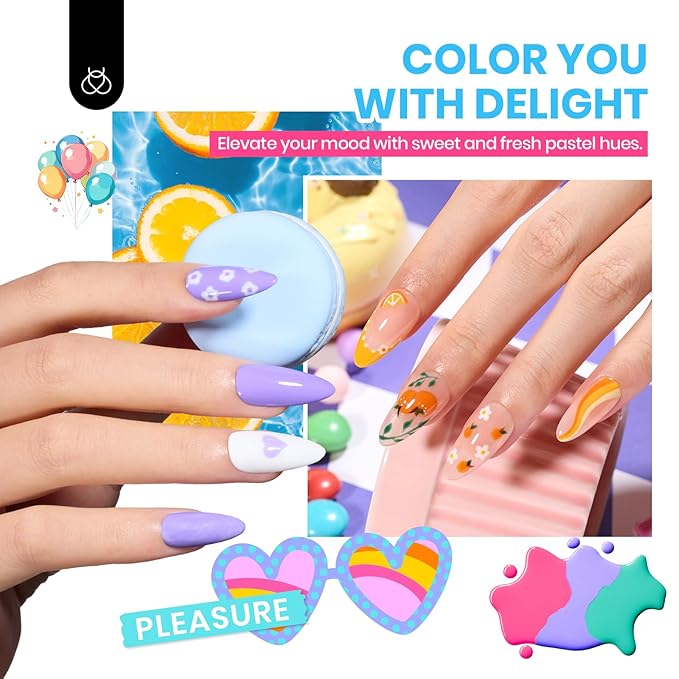 Beetles Winter Gel Nail Polish Set - Emotional Spectrum 69PCS 60 Colors Gel Polish Kit Base Coat Glossy & Matte Top Coat UV Led Soak off Collection Brown Red Black Nude White Christmas Gifts for Women