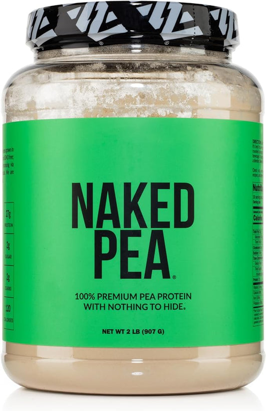 NAKED Pea - 2LB 100% Pea Protein Powder from North American Farms - Unflavored Vegan Pea Protein Isolate - Plant Protein Powder, Easy to Digest - 30 Servings
