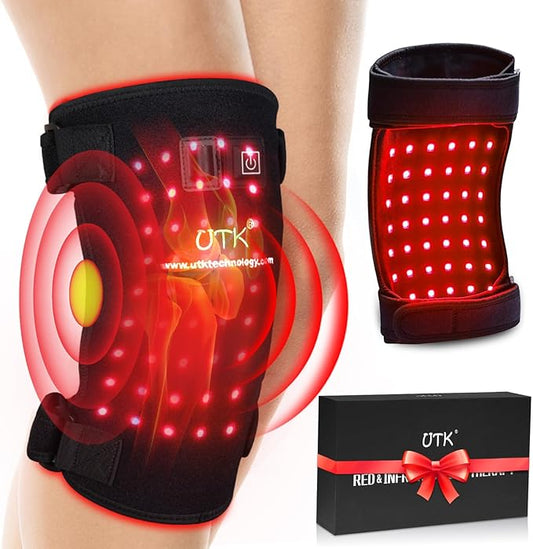 UTK Red Light Therapy for Body, 162Pcs 660nm Red Light & 54Pcs 850nm Infrared Light Therapy Belt for Knee Elbow, Home Use Wearable Red Light Therapy Pad for Joint Pain Relief