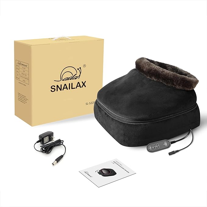 Snailax 2-in-1 Shiatsu Foot and Back Massager with Heat - Kneading Foot Warmer, Electric Feet Massage, Massagers for Back,Leg,Gifts for Women,Men