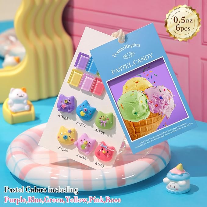 Double Rhythm 6 Pcs 15 ML Gel Polish Set Same Color Same Bottle Soak Off Gel Polish Kit Nail Art Manicure Salon DIY at Home for Women (Purple Blue Green Yellow Pink Peach-T6-10)