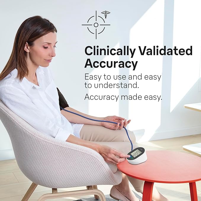 Braun ExactFit™ 2 Blood Pressure Monitor for Home Use - Accurate Blood Pressure Machine, Color-Coded Results, Large Display BP Monitor, Universal Upper Arm Cuff, 30 Memory Slots, FSA and HSA Eligible