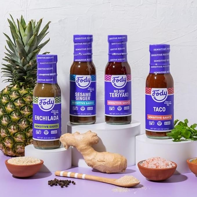 Fody Foods Green Enchilada Sauce, 8.5 Oz, Garlic and Onion Free, Low FODMAP Certified, Gut & IBS Friendly, Vegan, Non-GMO, Gluten Free, Keto Friendly