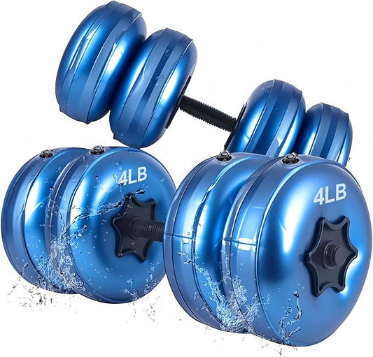 Water Filled Dumbbells Set - Water Filled Weights - Portable Travel Weights - Weights Adjustable Dumbbells - Portable Fitness Equipment - Strength Training - Fitness and Shaping