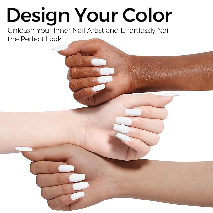 TOMICCA White Gel Nail Polish, 15ml for French Tip Manicure and Nail Art, Soak Off UV Polish