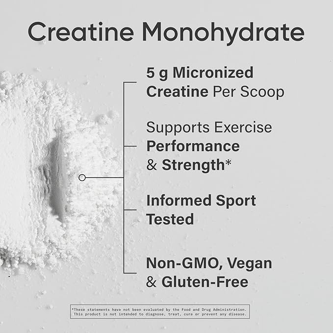Sports Research Creatine Monohydrate - Gain Lean Muscle, Improve Performance and Strength and Support Workout Recovery* - 5 g Micronized Creatine - 17.46 oz