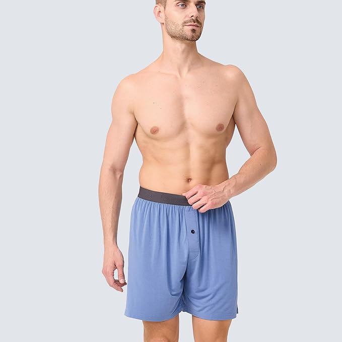 Men's Pajama bottoms Lounge Sleep Shorts Soft Comfortable Breathable Pajamas Shorts with Pockets 2 Pack