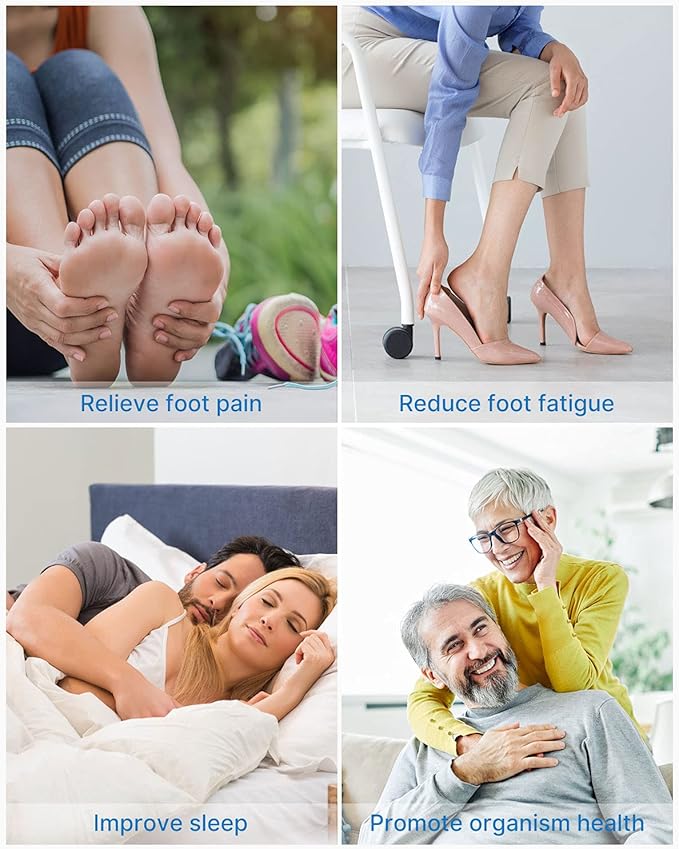 RENPHO Foot Massager Machine with Heat [2025 Upgraded], Shiatsu Foot Massager for Plantar Fasciitis, Birthday Gifts for Women, Wireless Control, Up to Size 14, WH