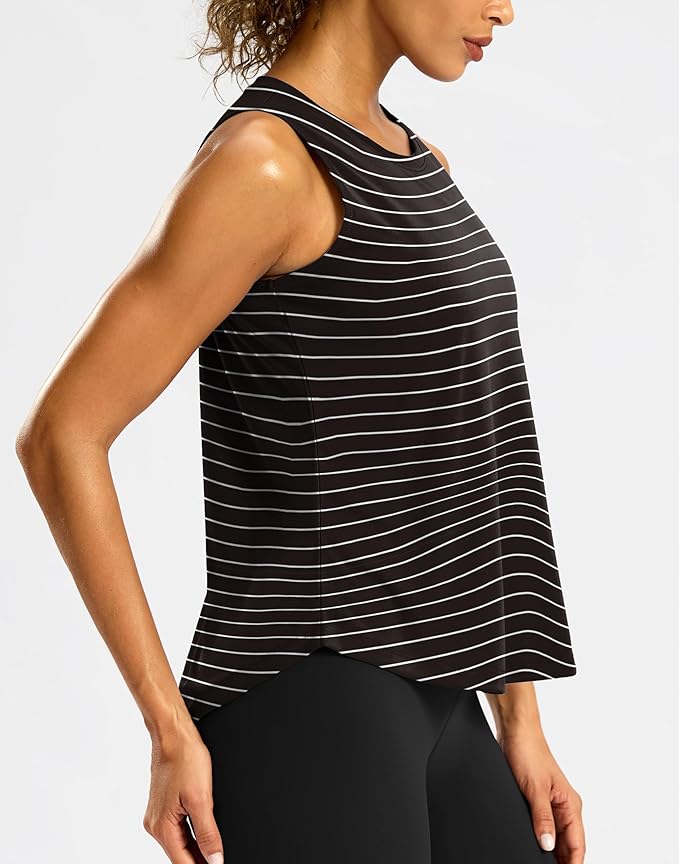 G Gradual Workout Tank Top for Women Sleeveless Athletic Yoga Tops High Neck Quick Dry Running Tennis Sports Shirts for Women