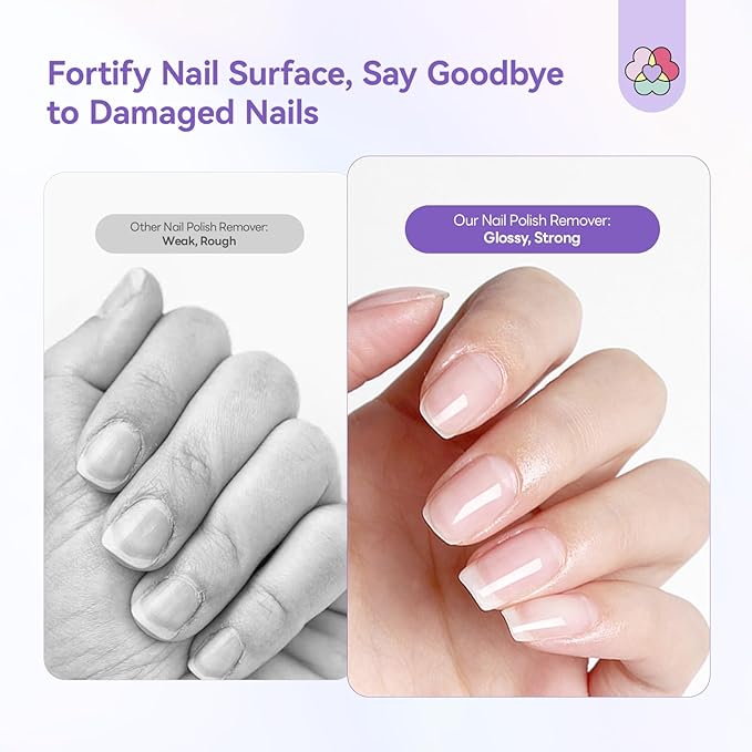 SAVILAND Advanced 5-in-1 Acetone Nail Polish Remover: Soak off Gel Polish Remover Quick and Nourishing Removal Acrylic Nail Glue Dip Powder with Essential Oils for Home Salon 240 ml