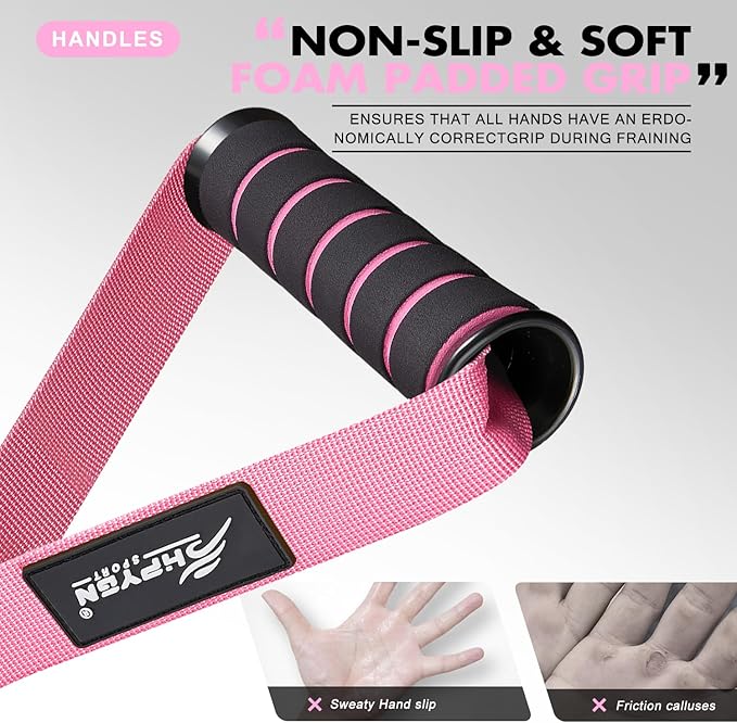 HPYGN Exercise Handle, Replacement Fitness Equipment for Pilates, Yoga, Strength Trainer, Pull Down Home Gym Red, Grey, Blue Working Out Handle