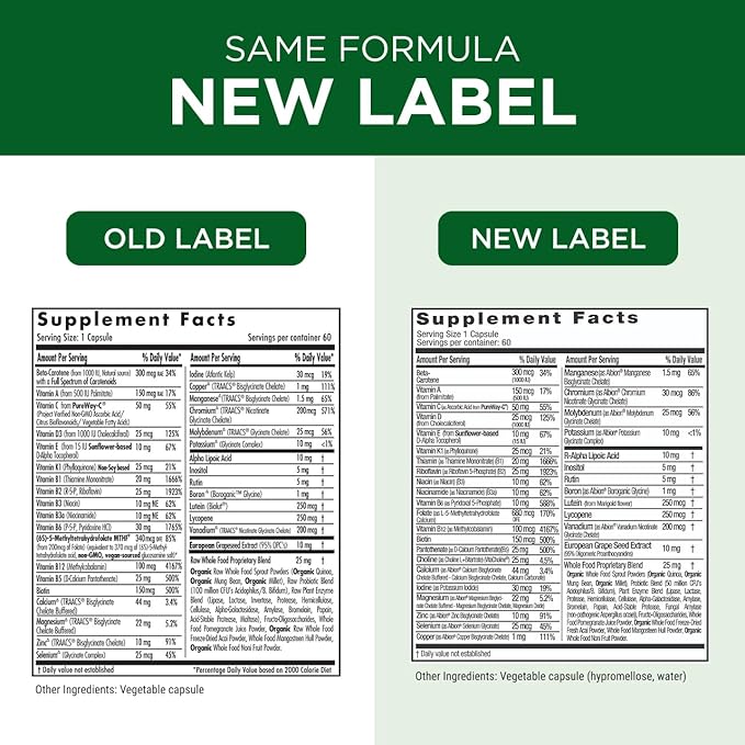 EMERALD LABS Women's 1-Daily Multi - Multivitamin for Women - Includes Calcium, Zinc, Vitamin B & More - Bone & Immune Support Supplement* - Gluten-Free - 60 Vegetable Capsules