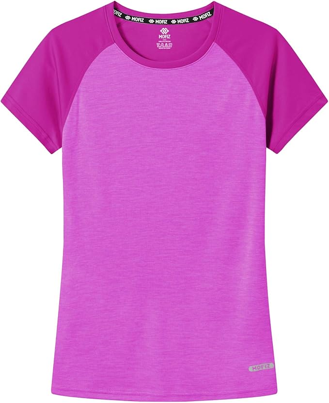 MoFiz Women's Short Sleeve UPF 50+ Sun Protection Sports T-Shirt Quick Dry Running Workout Athletic Tee Top