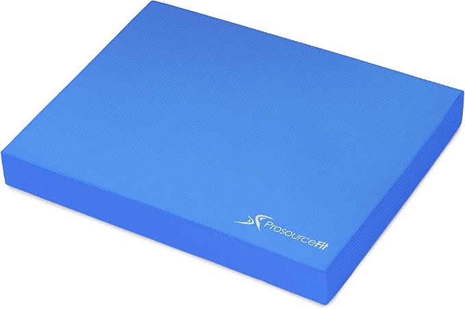 ProsourceFit Exercise Balance Pad – Non-Slip Cushioned Foam Mat & Knee Pad for Fitness and Stability Training, Yoga, Physical Therapy 15.5”x12.75”