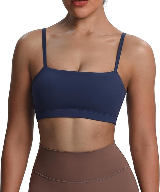 Aoxjox Women's Workout Bandeau Bras Training Fitness Running Yoga Crop Tank