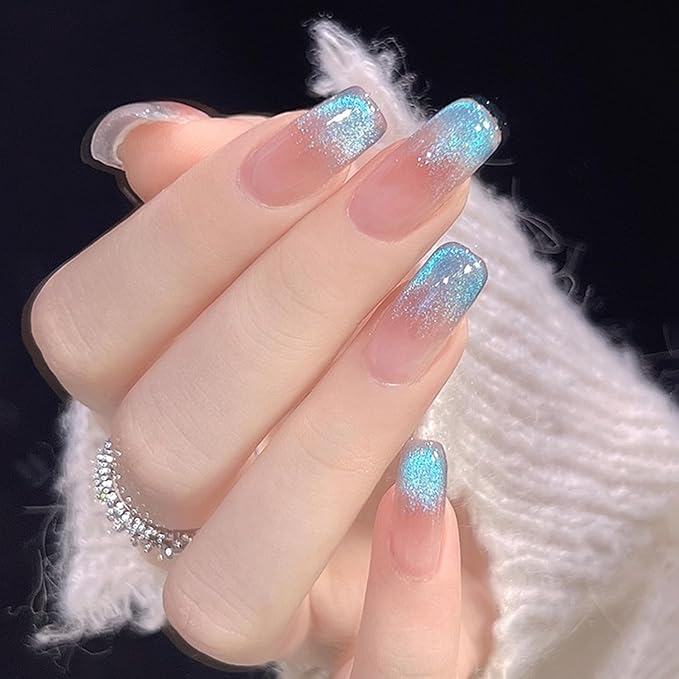 Double Rhythm 6 Colors Cat Eye Gel Polish Set Shimmer Glitter with Magnet Holographic Reflective Magnetic UV Nail Art Kit (6-Kit 23)