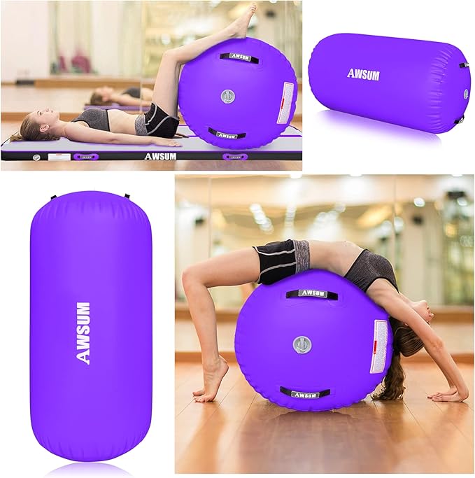 AWSUM Inflatable Air Gymnastics Mat 10ft/13ft/16ft/20ft/23ft Training mat 4/8 inches Thick tumbling mat with Electric Pump for Home/Gym/Outdoor