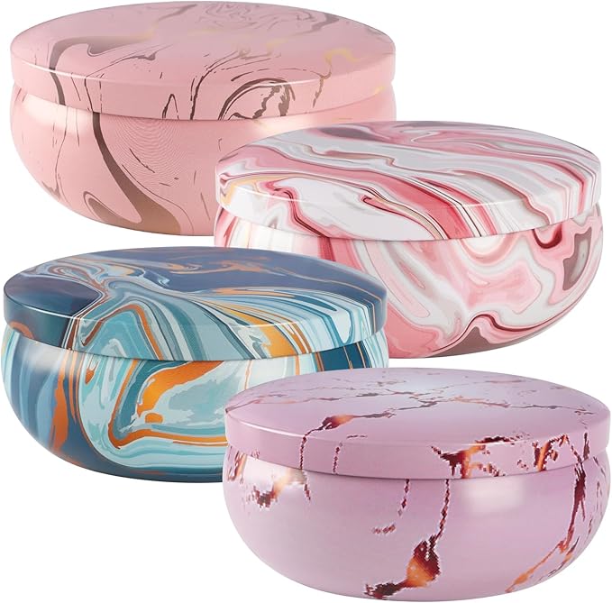 4 Pack Citronella Candles-3 Wick Scented Candles,Outdoor Candle Bulk 12 oz Large Candle Gift for Patio,Summer Gifts,Anniversaries GIF.