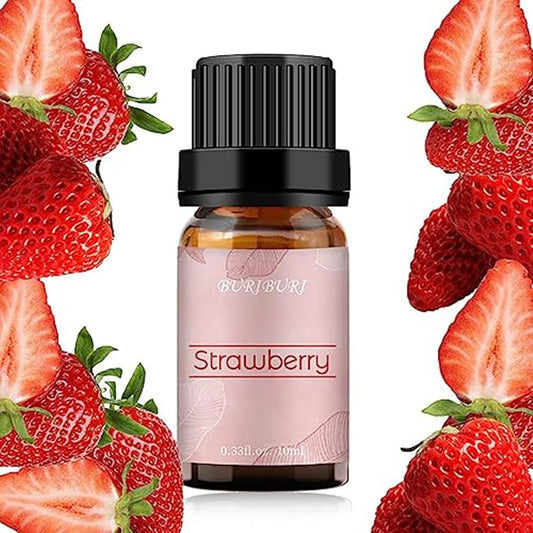 BURIBURI Strawberry Fragrance Oil, Premium Grade Strawberry Scented Oil 10ml Essential Oil for Diffusers, Candle Making