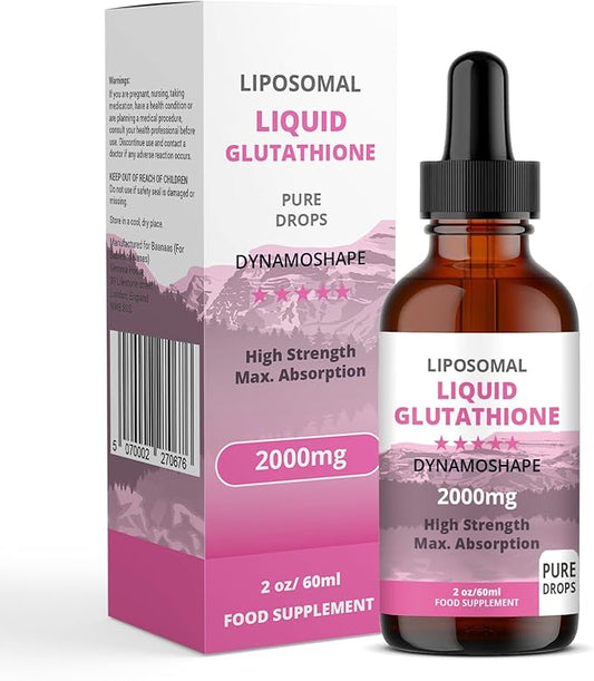 Liposomal Glutathione 2000mg with Vitamin C, Oral Glutathione Liquid, Antioxidant Supplement for Detox, Superior Absorption, Higher Dosage (Pack of 1)