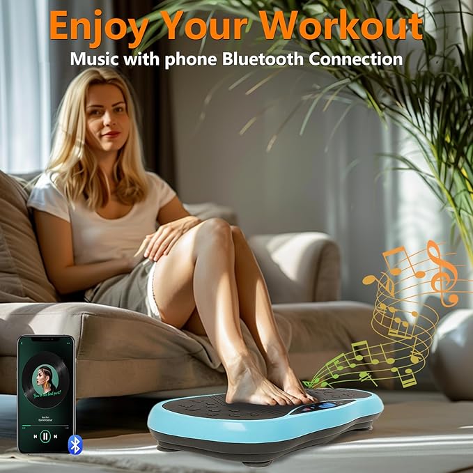 Vibration Plate Exercise Machine – Full Body Workout & Shake Plate Weight Loss Exercise Machine, Lymphatic Vibration Plate for Home Gym Fitness Training