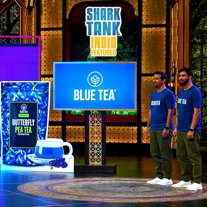 BLUE TEA - Butterfly Pea Flower Tea - 30 Count - Pyramid Plant Based Tea Bag | ANTIOXIDANT RICH | Caffeine Free - Detox Tea - Flower Based - Herbal Tea - Non-GMO | Tin Pack