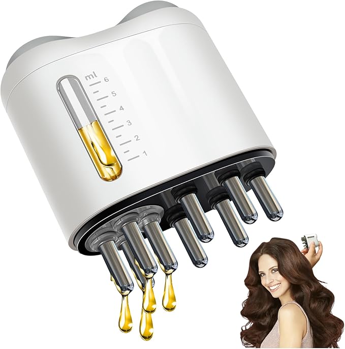 Minoxidil Applicator, Hair Oiling Applicator, Root Comb Applicator，Scalp Oil Dispenser, 2-in-1 Hair Growth Oil Applicator and Scalp Massager for Hair Treatment and Growth