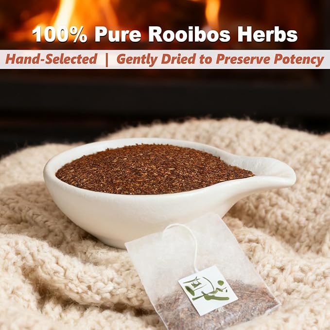 TEARELAE - Rooibos Tea Bags, 40 Count - Premium Natural Rooibos Red Tea - Caffeine-Free Herbal Tea from South Africa - Non-GMO - Perfect for Relaxation & Comfort