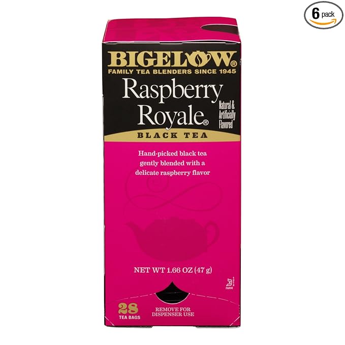 Bigelow Raspberry Royale Tea, 28 Count Tea Bags (Pack of 6)