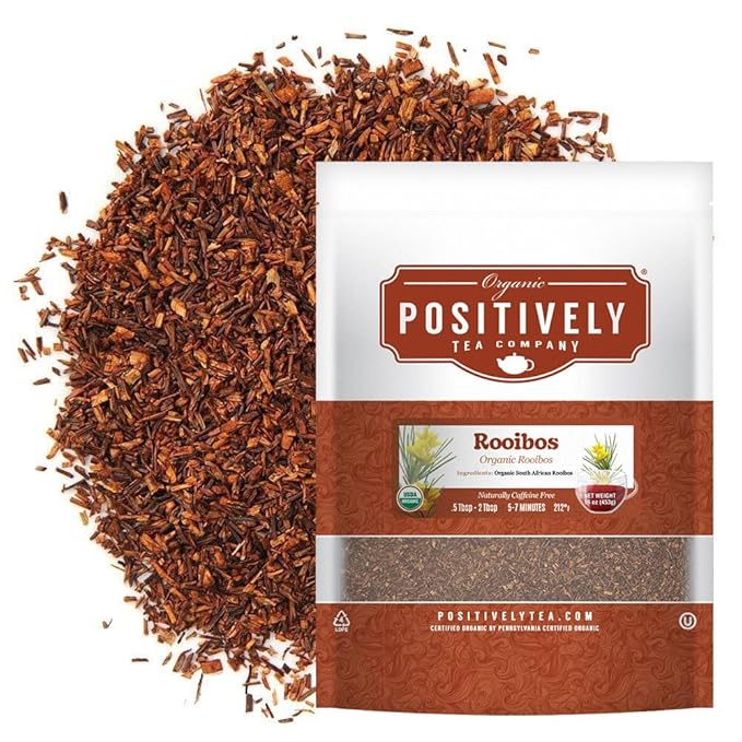 Organic Positively Tea Company, South African Rooibos Tea, Loose Leaf, 16 Ounce