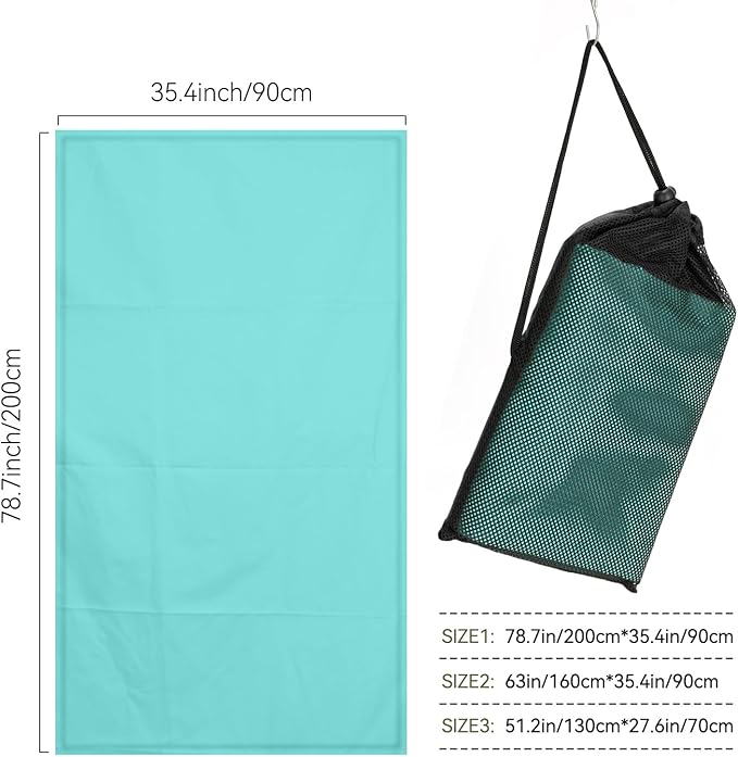 Microfiber Beach Towel-Perfect for Travel, Sports, Camping, Swimming, Yoga, Gym- Quick Dry, Sand Free, Compact, Lightweight, Absorbent (Mint,Small(101x50cm, 40x20”))