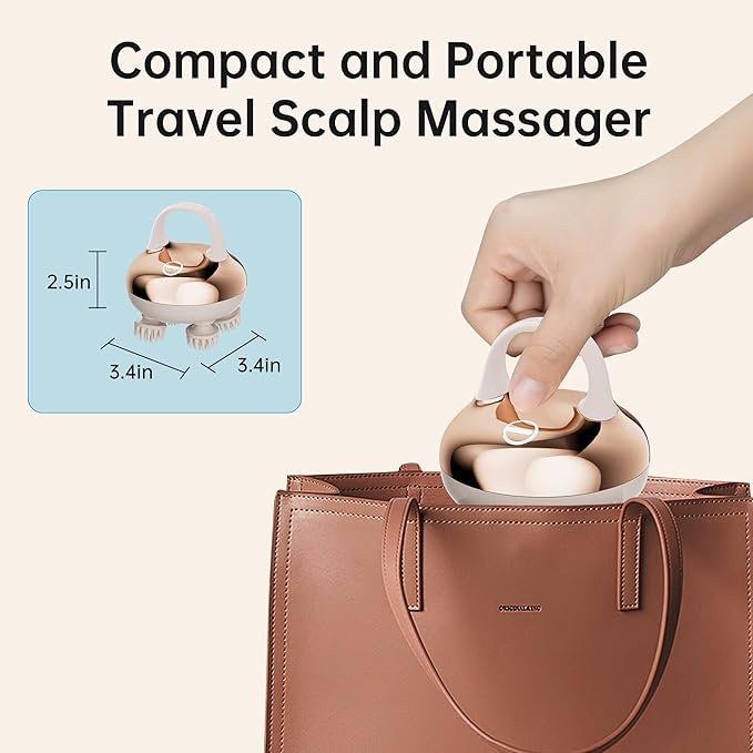 COMFIER Cordless Scalp Massager Hair Growth with 3 kneading Modes, Gifts,Waterproof Head Massage with 8 Claws for Deep Cleansing,Head Scratcher,Body Massager for Stress Relief,Cat Massage