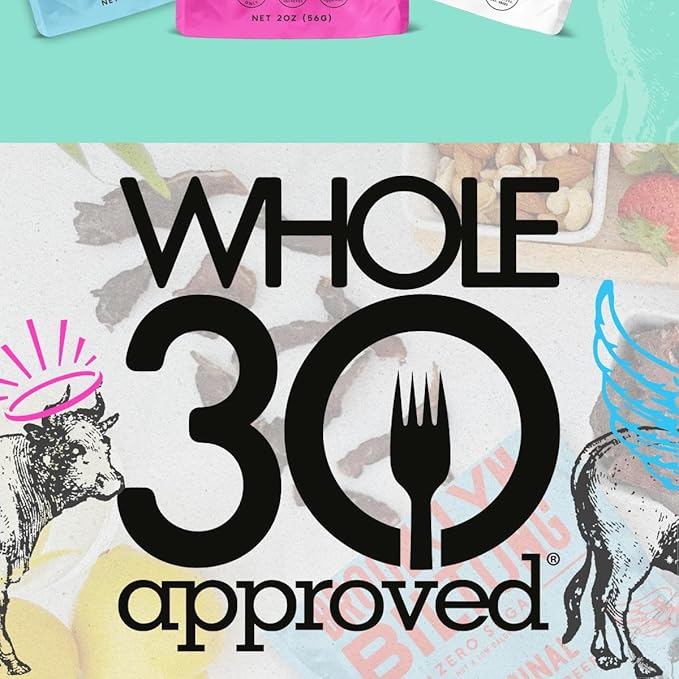 Brooklyn Biltong Beef Jerky Snack (2 oz, Pack of 5) - Grass Fed, Whole30, Zero Sugar, Paleo Friendly with No Artificial Ingredients, 32g of Protein per package, No Sugar Everyday Snack