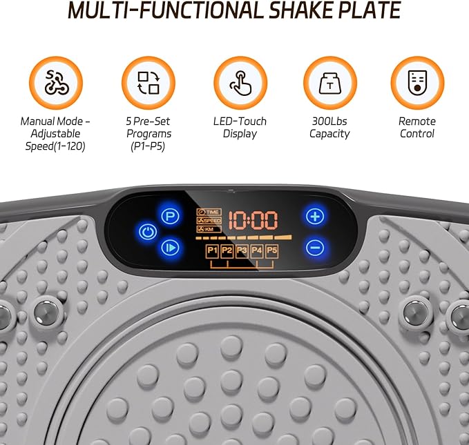 Vibration Plate Exercise Machine: TISSCARE Weight Loss and Lymphatic Drainage Vibrating Plates, Whole Body Workout Sculpting Platform for Home Fitness Fat Burner for Women Men