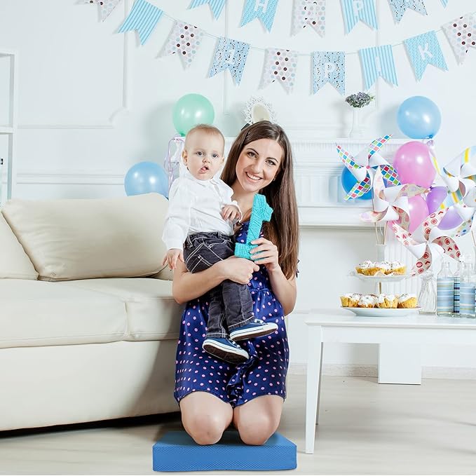 Hungdao 2 Pcs Balance Pad Thick Foam Yoga Core Training Exercise Pad for Adults Physical Therapy Fitness Stability Workout Knee Ankle Strength Training Home Work Floor