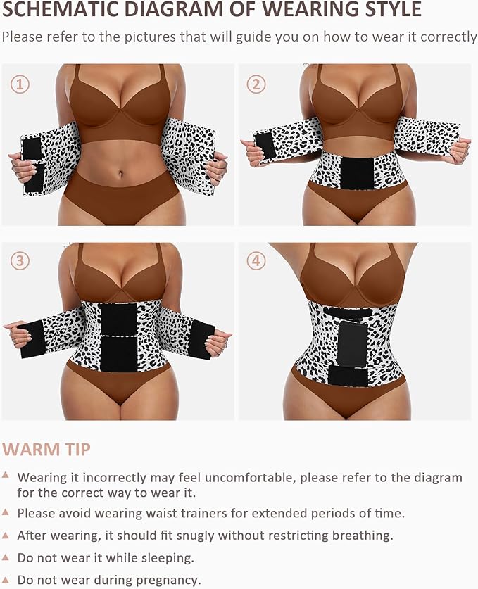 FeelinGirl Waist Trainer Belt Waist Cincher Trimmer Ab Belt Tummy Control Body Shaper with Triple Wrap Women and Men