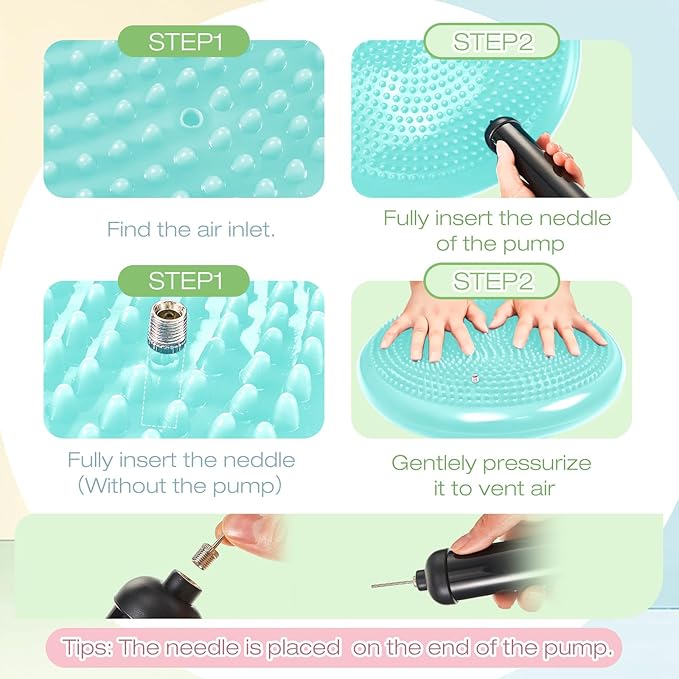 Amylove 13 Pcs Wiggle Seat Inflated Wobble Cushion for Sensory Kid 13 Inch Balance Disc Kids Flexible Seating Exercise Sensory Pad Chair Cushion for Classroom Office School