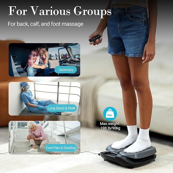 Foot Massager for Neuropathy, FSA Eligible HSA Adjustable Vibration Foot Massager with Heat & Remote Control, Electric Feet Massager for Legs Circulation, Plantar Fasciitis Pain, Stress Relief